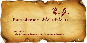 Morschauer Járfás névjegykártya